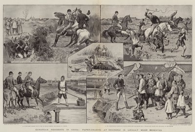 中国のヨーロッパ居住者、上海でのペーパーチェイスは地元で大いに憤慨しています 作： Frank Dadd